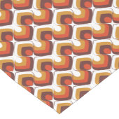 70s Bold Retro Modern Motif in Orange & Brown Korte Tafelloper (Hoek)