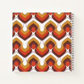 70s Bold Retro Modern Motif in Orange & Brown Notitieboek (Achterkant)