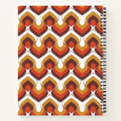 70s Bold Retro Modern Motif in Orange & Brown Notitieboek (Achterkant)