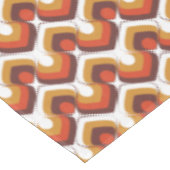 70s Bold Retro Modern Motif in Orange & Brown Tafelkleed (Gekanteld)