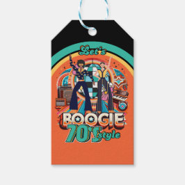 70s Boogie Retro Disco Dancing Party Favorieten Cadeaulabel