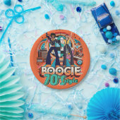 70s Boogie Retro Disco Dancing Partyware Dineren Papieren Bordje (Feest)