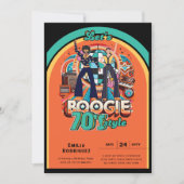70s Boogie Retro Disco Dancing Verjaardagsfeest Kaart (Voorkant)