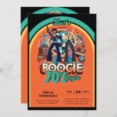 70s Boogie Retro Disco Dancing Verjaardagsfeest Kaart (Voorkant / Achterkant)