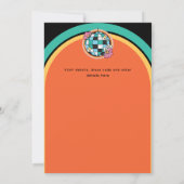 70s Boogie Retro Disco Dansende Bruids Bachelorett Kaart (Achterkant)