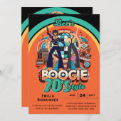 70s Boogie Retro Disco Dansende Bruids Bachelorett Kaart (Voorkant / Achterkant)