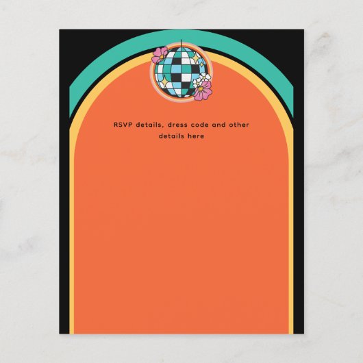 70s Boogie Retro Disco Dansfeest (Achterkant)