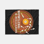 70s bowling en biljart fleece deken (Voorkant (Horizontaal))