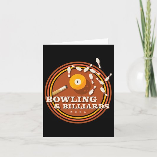 70s bowling en biljart kaart (Voorkant)
