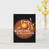 70s bowling en biljart kaart (Gele Bloem)