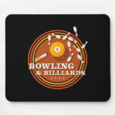 70s bowling en biljart muismat (Voorkant)