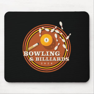 70s bowling en biljart muismat