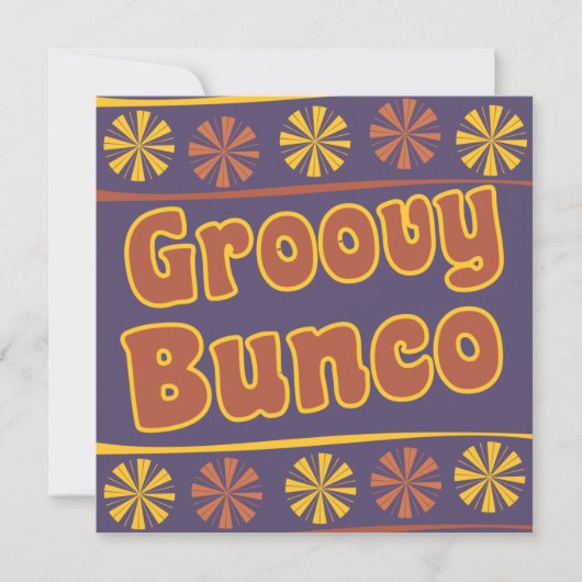 70's Bunco Invite Kaart (Voorkant)