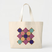 70's checkerboard pattern grote tote bag (Voorkant)