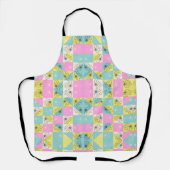 70s Checkerboard Spring Flowers Pattern Schort (Voorkant)