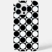 70s Checks and Circles Black and White Case-Mate iPhone Case (Achterkant)
