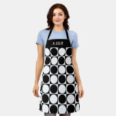 70s Checks and Circles Black and White Schort (Gedragen)