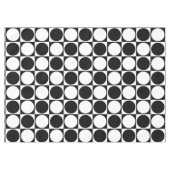 70s Checks and Circles Black and White Tafelkleed (Voorkant (Horizontaal))