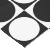 70s Checks and Circles Black and White Tafelkleed (Gekanteld)