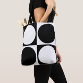 70s Checks and Circles Black and White Tote Bag (Dichtbij)