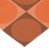 70s Checks and Circles Flame Orange Tafelkleed (Gekanteld)