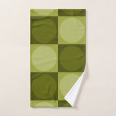 70s Checks and Circles Green Bad Handdoek (Handdoek)