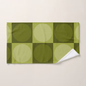 70s Checks and Circles Green Bad Handdoek (Handdoek)