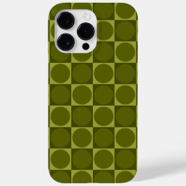 70s Checks and Circles Green Case-Mate iPhone 14 Pro Max Hoesje