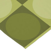 70s Checks and Circles Green Lange Tafelloper (Hoek)