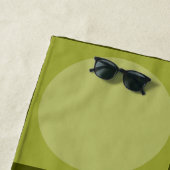 70s Checks and Circles Green Strandlaken (In situ)