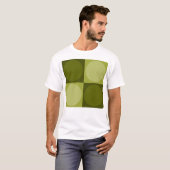70s Checks and Circles Green T-shirt (Voorkant volledig)