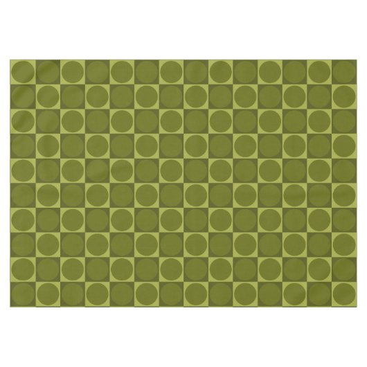 70s Checks and Circles Green Tafelkleed (Voorkant (Horizontaal))