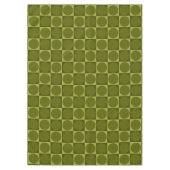 70s Checks and Circles Green Tafelkleed (Voorkant)