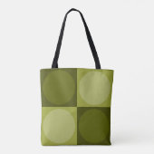 70s Checks and Circles Green Tote Bag (Achterkant)