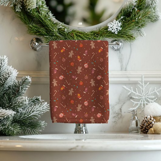 70s Christmas Towels Peace Love Pastel Comfort Bad Handdoek