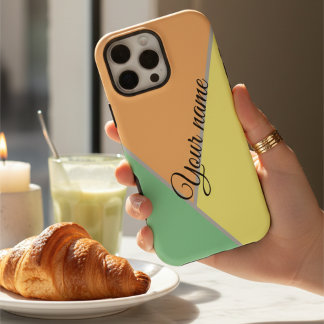 70s COlor blok geometrisch Abstract patroon, aange iPhone 16 Pro Hoesje