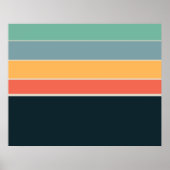 70s COlour palette Stripes Poster (Voorkant)