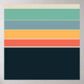 70s  COlour palette Stripes Poster (Voorkant)