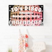 70's Disco Bachelorette Party | Roze glazige bal Spandoek (Insitu)