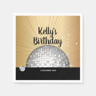 70s, disco ball, Cocktail Paper Napkins Servet