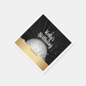 70s, disco ball, Cocktail Paper Napkins Servet (Hoek)