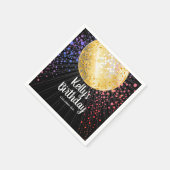 70s, disco ball, Cocktail Paper Napkins Servet (Hoek)