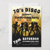 70's Disco Birthday | Glitter Ball Kaart (Voorkant)