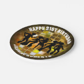 70's Disco Birthday | Glitter Ball Papieren Bordje (Gekanteld)