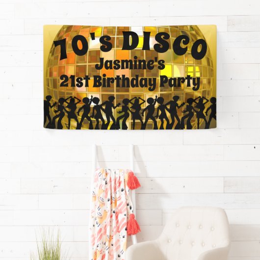 70's Disco Birthday | Glitter Ball Spandoek (Insitu)