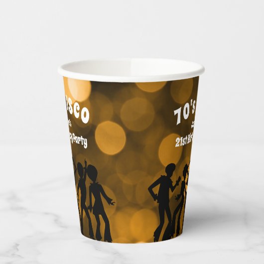 70's Disco Birthday Party Papieren Bekers (Links)