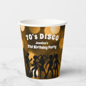 70's Disco Birthday Party Papieren Bekers (Voorkant)