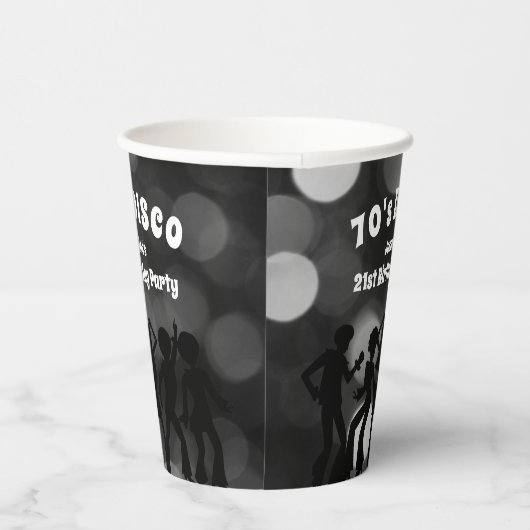 70's Disco Birthday Party Papieren Bekers (Rechts)