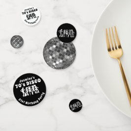 70's Disco Birthday | Silver Glitter Ball Confetti