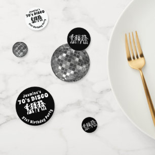 70's Disco Birthday Silver Glitter Ball Confetti